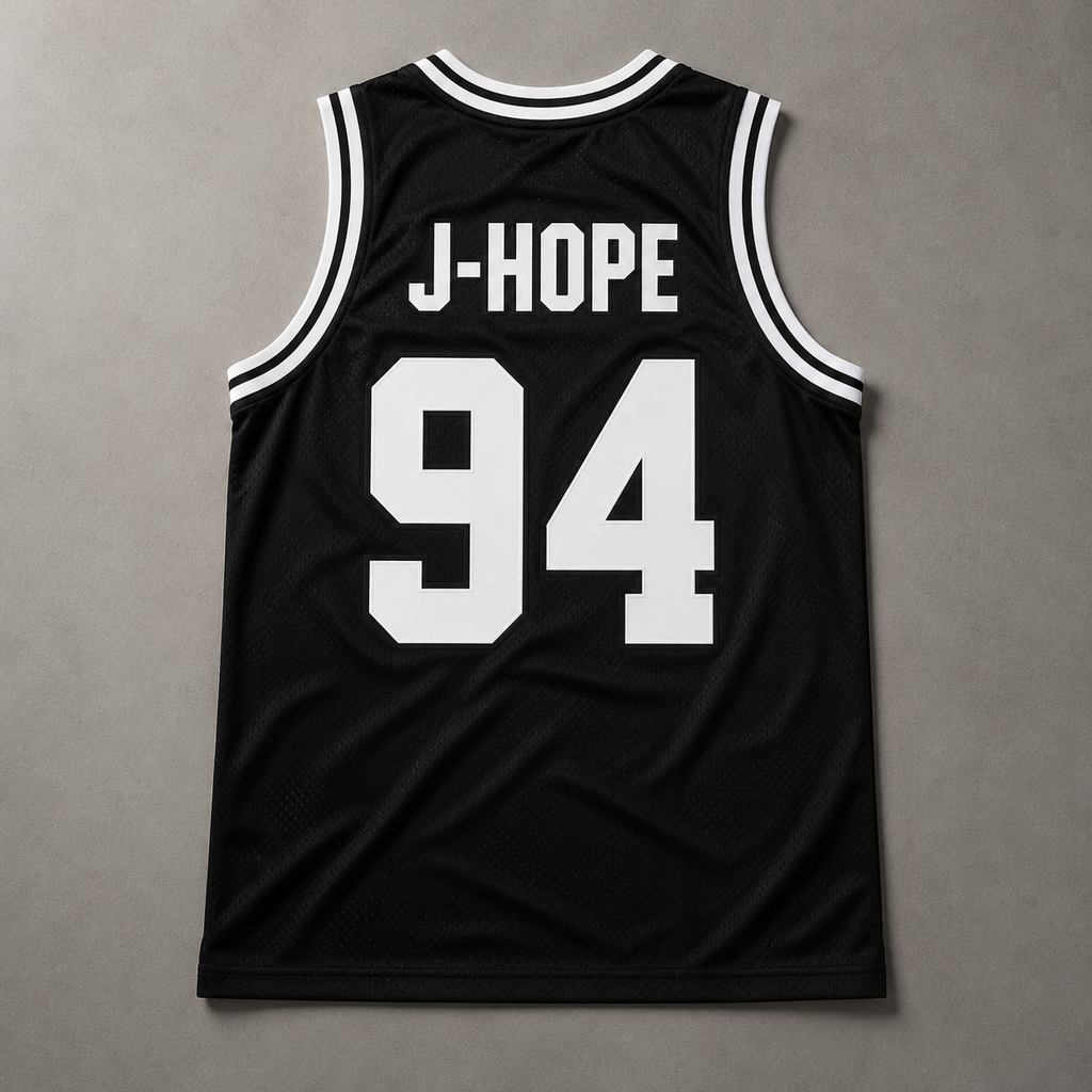BTS Stadium Jersey – Black & White Basket Ball Streetwear