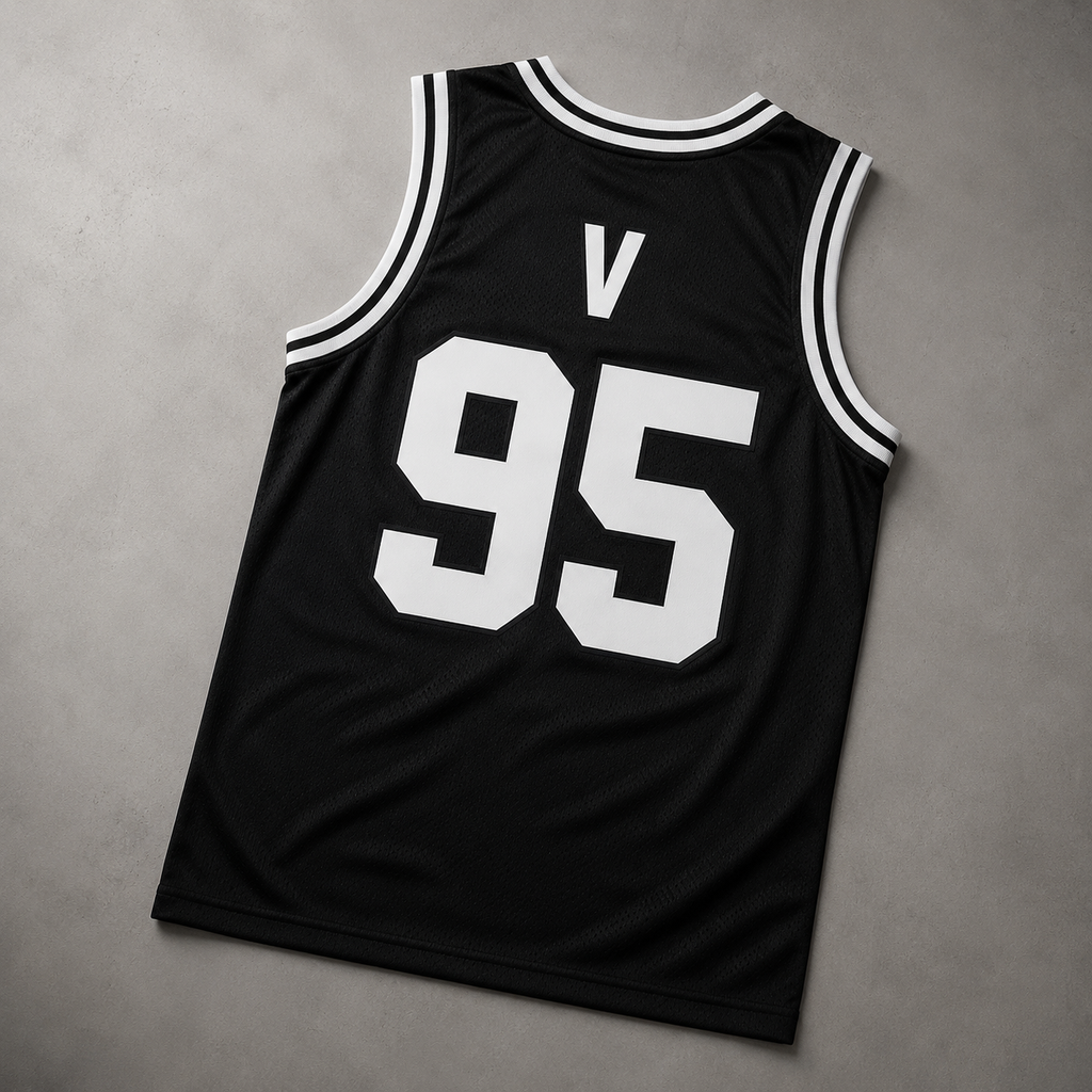 BTS Stadium Jersey – Black & White Basket Ball Streetwear