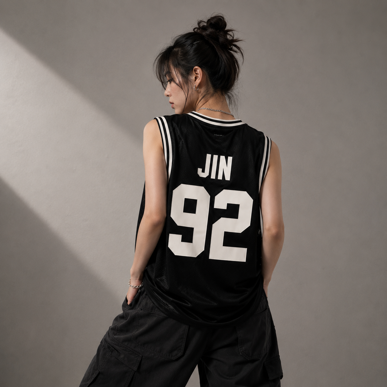 BTS Stadium Jersey – Black & White Basket Ball Streetwear