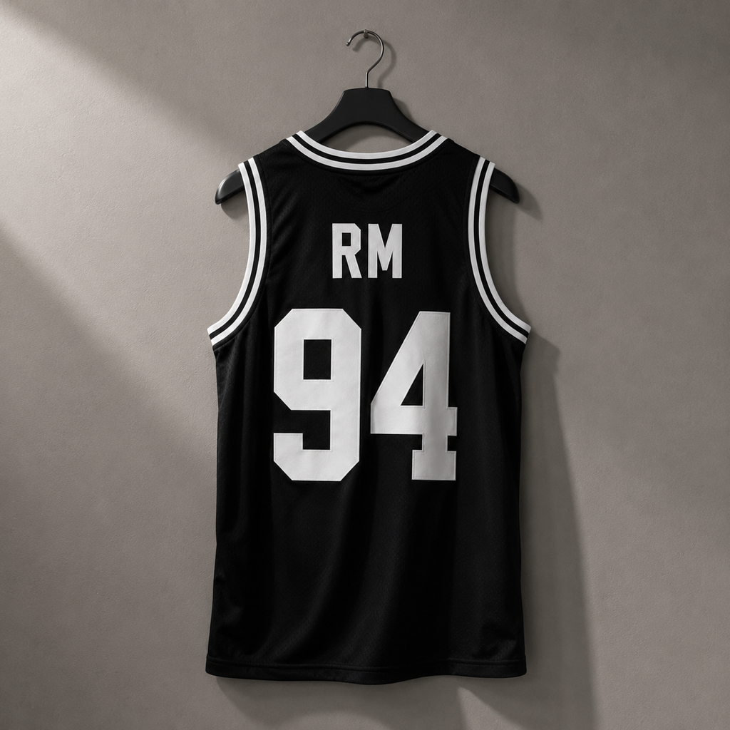 BTS Stadium Jersey – Black & White Basket Ball Streetwear